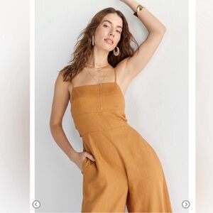 Audrey Parks by Francesca’s Tan Romper Jumpsuit S